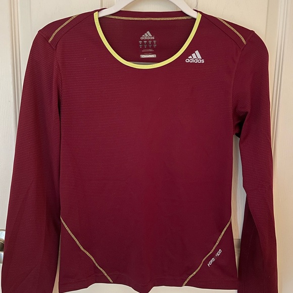 Adidas Maroon Long Sleeve Top - Picture 1 of 3